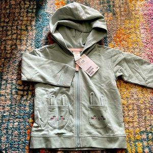 NWT H&M zip up bunny hoodie 12-18 mo